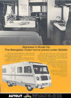 1973 sightseer ii model 210 dodge motorhome rv brochure time
