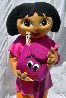 New Great Promotion Cartoon Explorer Girl Dora Mascot Costume Cloth 