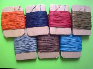 Waxed Linen Cord / Thread , 20 metres ( 1mm thick )   for Leather 