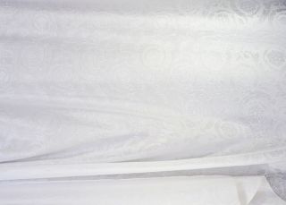   Medusa Curtain Fabric White 118.11 x 236.22 // 3.00 m x 6.0 m