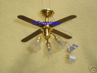 doll house light ceiling fan 3 bulb tulip shade quality
