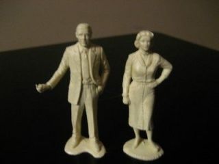 marx dollhouse family father and mother 1950s vinyl 