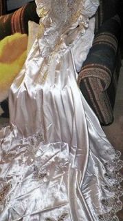 Fairytale Wedding Gown, Pearl Encruste​d, Veil, Ring Pillow & Garter 