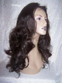 Lace Thin Skin Wig Wigs #1B Indian Remi Remy Human Hair Custom Made 