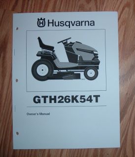 husqvarna lawn tractor gth26k54t owners manual  11