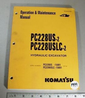 KOMATSU OPERATION & MAINTENANCE MANUAL   PC228US 2 / PC228USLC 2 
