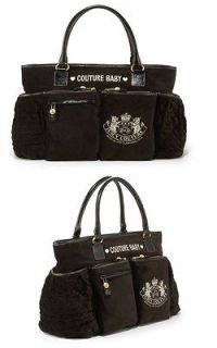 Juicy Couture Black Couture Baby Large Diaper Bag with Accessories NWT