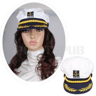 navy captains hat in Clothing, 