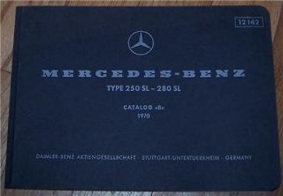 1967 1971 MERCEDES 280 SL 230 SL OWNERS ILLUSTRATED PARTS SERVICE 