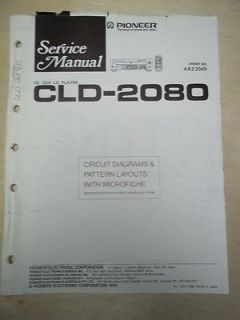 Pioneer Service/Repair Manual~CLD 208​0 CD/CDV/LD Player~Origina​l