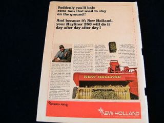 K363 1968 Lg New Holland Hayliner 268 Baler Ad SUDDENLY YOULL BALE