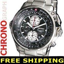 Seiko Men Chronograph 7T62 100M Sport Watch NEW +Warranty SNAB67 