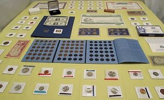 Newly listed GIANT COIN COLLECTION LOT~PROOF SET~SILVER~GOL​D~STOCKS 