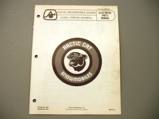 1968 1971 Vintage Arctic Cat / Sachs Wankel Engine Parts Manual KM914B