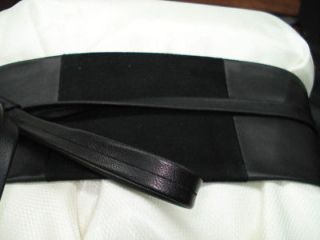 plus size obi black combo leather suede belt 120 304