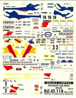 colorado decals 1 43 peugeot 306 maxi rally time left