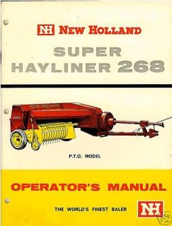 new holland baler super hayliner 268 operators manual time left