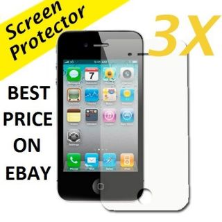 CLEAR SCREEN PROTECTOR IPHONE 4 4S APPLE LCD COVER 4G 4GS FRONT