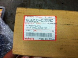 newly listed kubota engine excitor coil g3810 02590 model sq3250