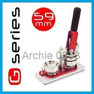 59mm G SERIES BUTTON PIN BADGE MACHINE MAKER + 500 COMPONENTS