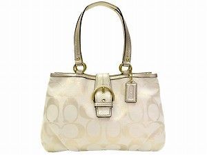 348 new COACH SOHO SIGNATURE metallic CARRYALL TOTE bag purse handbag 