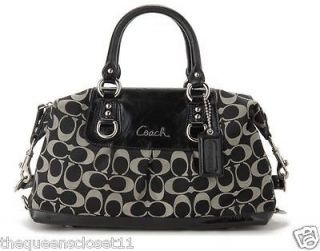   Ashley Signature Convertible Satchel Bag purse tote $358 Black F15443