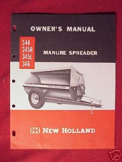 1967 new holland 344 346 manure spreader owners manual time