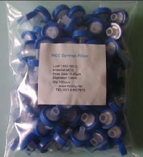 new 100pcs mce syringe filters 13mm 0 22um non sterilized