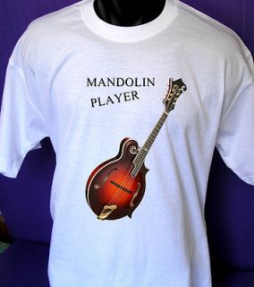 Mandolin Player T shirt (gibson mandolin) all sizes S to 3XL