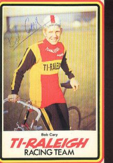 BOB CARY cyclisme ciclismo Signée Team TI RALEIGH autographe Cycling 