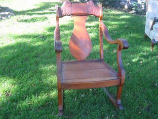 antique 1930 s oak carved lions rocking chair time left