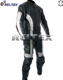 Silver Blade Runner Pro Biker Leather Motorcycle Motorbike Jacket Pant 