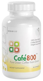   Cafe800 100% Pure Green Coffee Bean Extract 90ct 400 mg As Seen On Tv