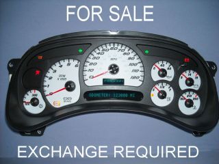 FOR SALE OEM GM SS WHITE GAUGE SPEEDOMETER INSTRUMENT CLUSTER WITH RED 