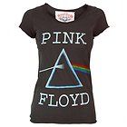 Amplified Womens Pink Floyd Dark Side of the Moon T Shirt Charcoal 