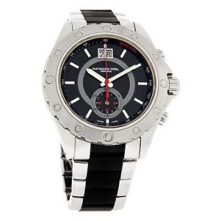 Raymond Weil Rw Sport Mens Black Swiss Quartz Chronograph Watch 8600 