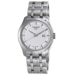 Tissot Mens Couturier Silver Dial Stainless Steel Quartz Watch 