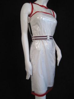 1200 D+G Dolce Gabbana Dress Clear Rain Coat 40 6 S #00093Q