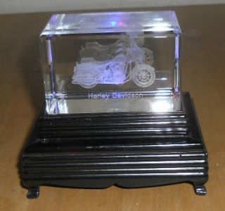 Crystal Prism Motorcycle on Multicolor Light up Display Stand Free 