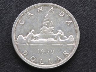 1959 canada silver dollar canadian coin a4215l 