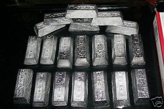 20 LBS OF CLEAN LEAD INGOTS IN 1LB LEE MOLDS FOR RELOADING, LURES 