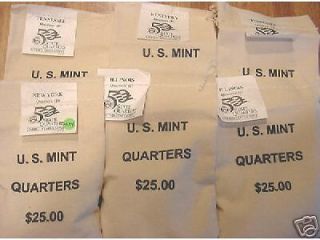 2001 kentucky d quarter $ 25 mint sewn bags time