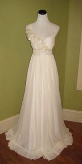 CREW Chiffon Organza Dune Gown Dress IVORY 12 NWT $995 Wedding