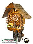 Cuckoo Clock 8 Day Chalet Original Black Forest Two Tunes