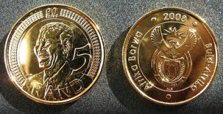 gold plated 2008 r5 nelson mandela r5 90th birthday coin