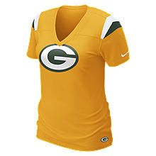 Nike Fashion V Neck NFL Packers Womens T Shirt 469932_750_A