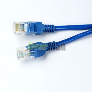 NEW 100 FT CAT5e CAT5 RJ45 Ethernet Network LAN Cable Blue