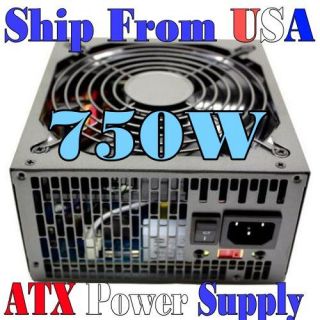 750W Gaming 120MM Fan Silent ATX Power Supply PSU 12V SATA PCI E