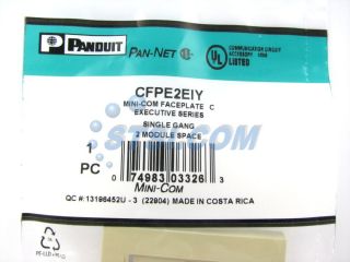 Panduit CFPE2EIY 2 Port Mini com Faceplate Ivory STSI