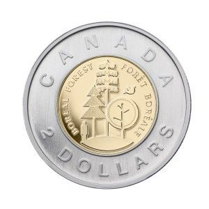 2011 BOREAL FOREST UNC CANADIAN 2 DOLLAR COIN